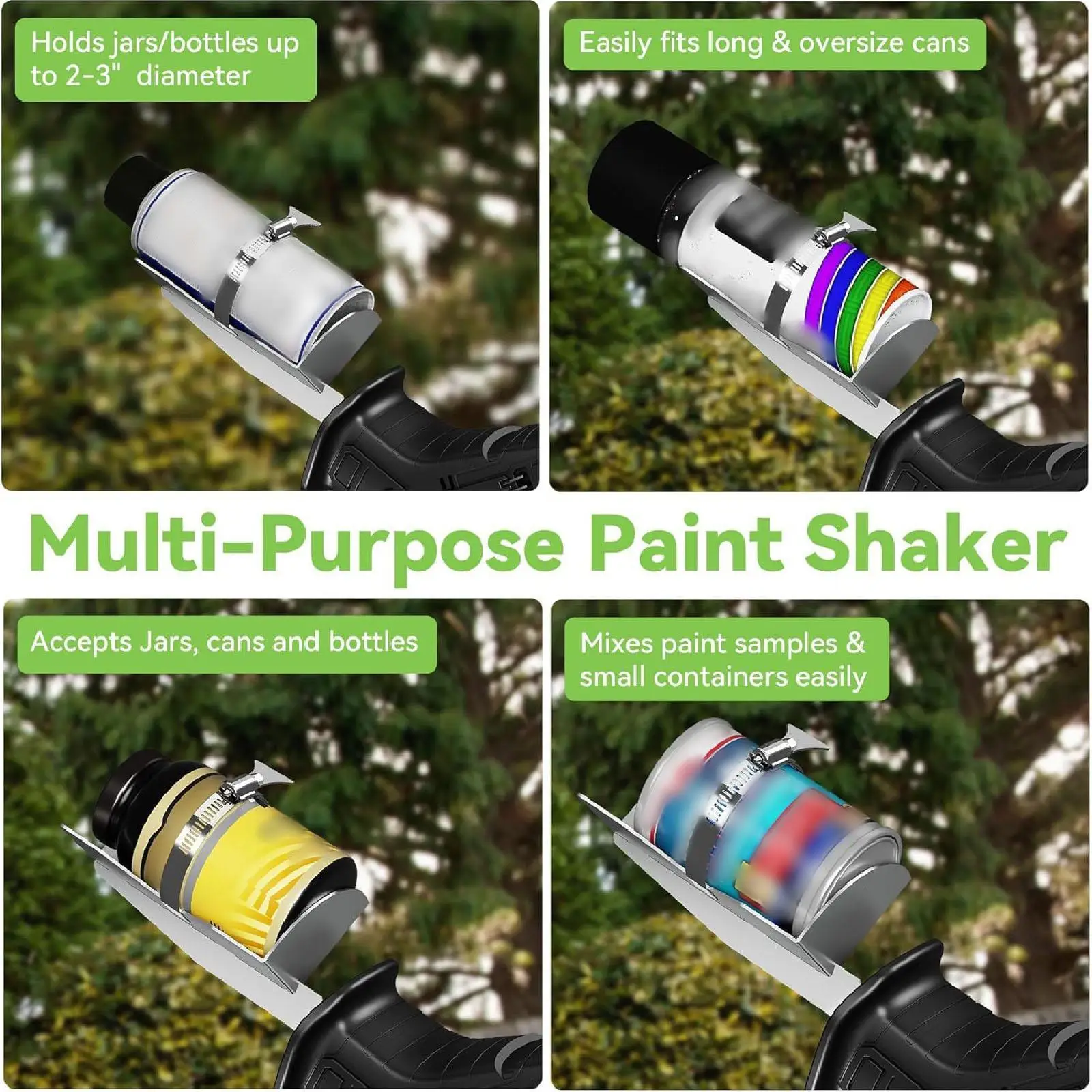 Cat Semprot Pengocok Kaleng Botol Pengaduk Cat Universal Penggemar Garasi Pencampur untuk Sampel Cat Gergaji Bolak-balik Diyer