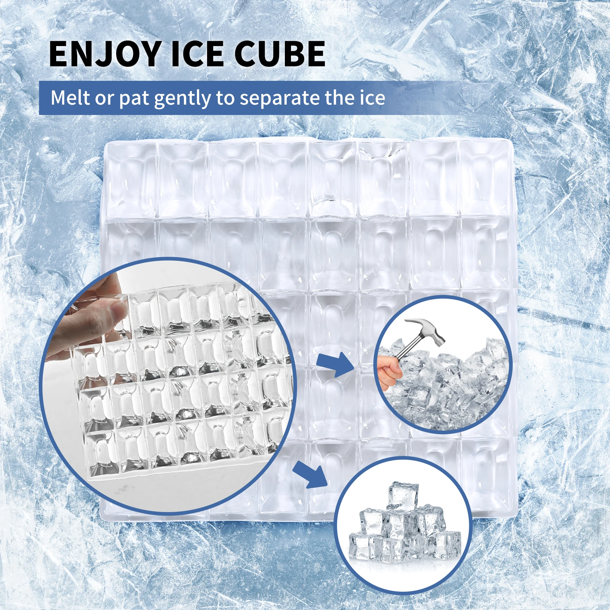 ICEGLEE Macchina per cubetti di ghiaccio con serbatoio dell'acqua esterno da 34 libbre, 16 pezzi pronti in 13 minuti, 2 modi per aggiungere acqua per la cucina domestica, l'ufficio