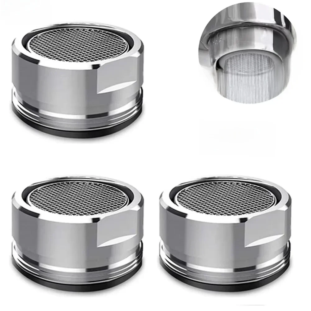 Robinet économiseur d'eau en laiton, aérateur de robinet à filetage M24, barboteur de salle de bains, filtre remplaçable en acier inoxydable, buse mixte 3 pièces