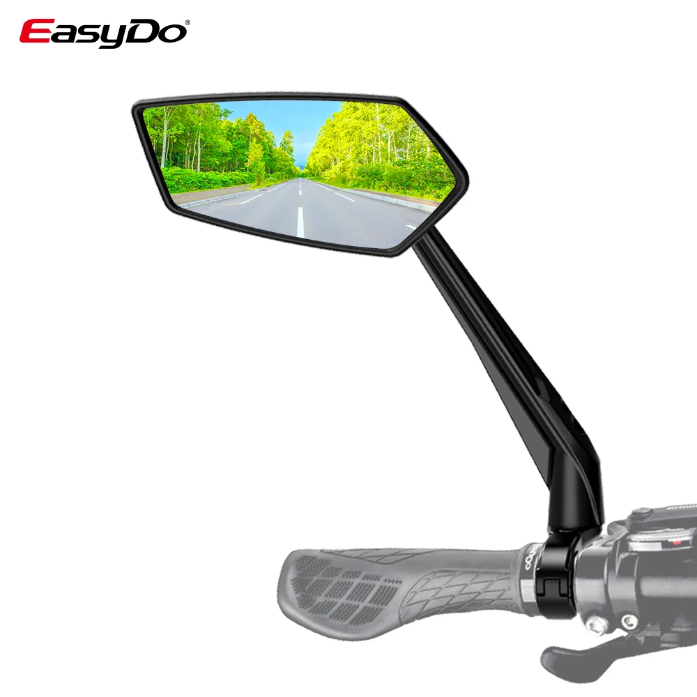 EasyDo Bicycle Rearview Mirror Handlebar Rear View Mirror for Bicycle HD Wide-Range Mirror for Scooter Ebike Bicycle Accessories