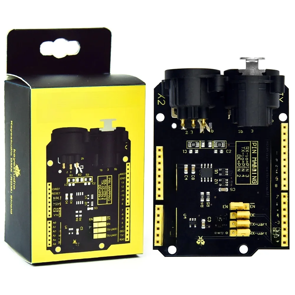 NOWA płytka elektroniczna Keyestudio 5V DMX (RDM) Shield dla Arduino UNO / głośniki sterujące oraz światło i maszyna do dymu — zdjęcie produktu 7