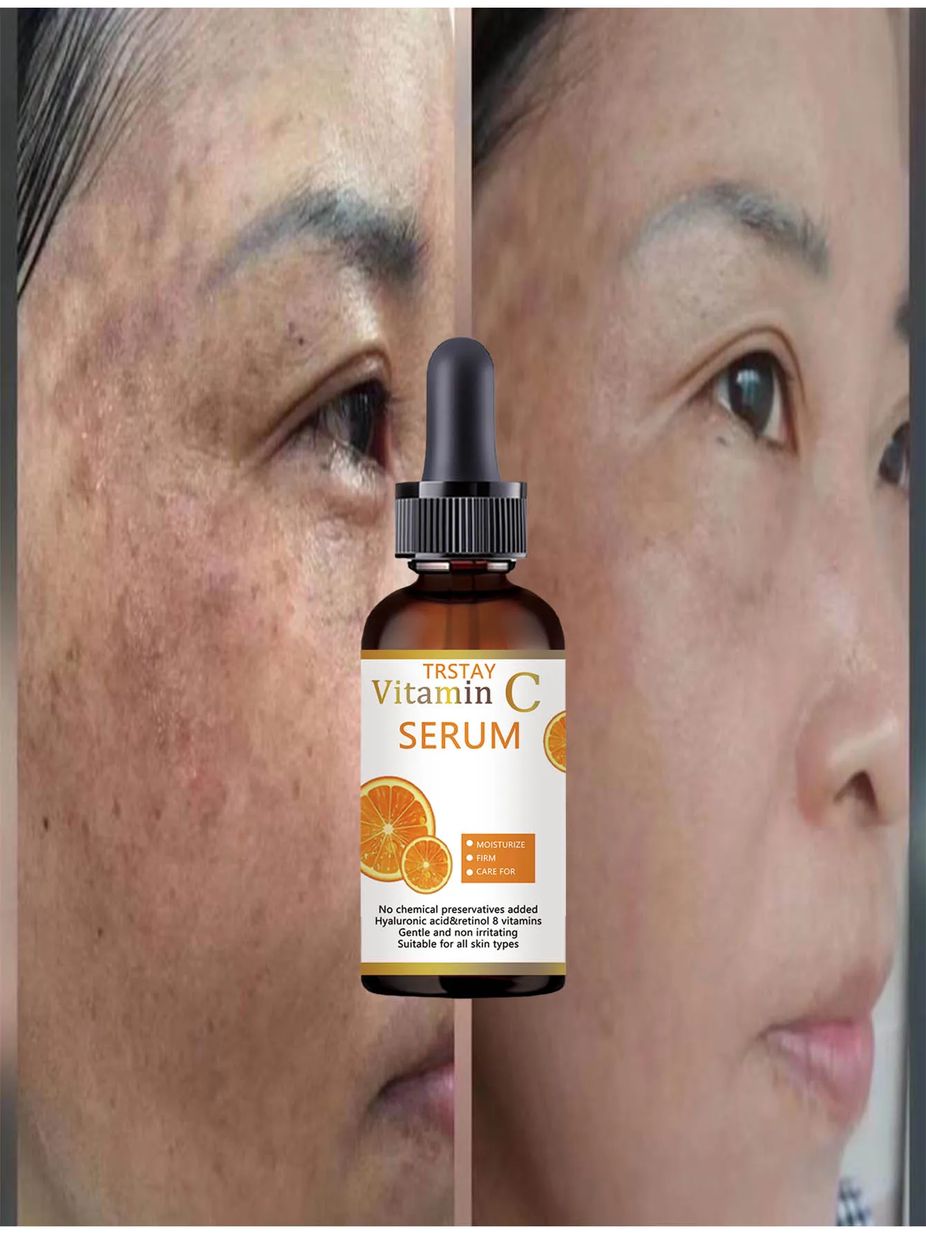 Moisturizing anti aging serum for fine lines and dry lines reduction spot lightening essence liquid nourishes smooth glossy skin - Image 2