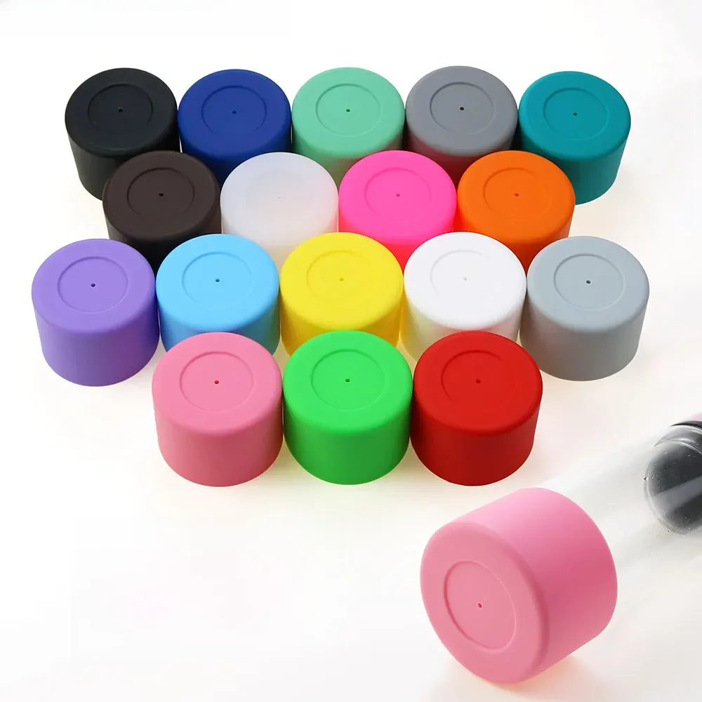 Couvercle inférieur d'isolation thermique en Silicone, 18 couleurs, 6.5CM, couvercle inférieur de tasse de 65MM, manchon antidérapant, gaine, sous-verres, anneau inférieur