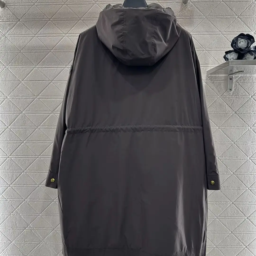 

Новое поступление 2025, хлопковый жилет из двух частей, ветровка, нейлоновая ветровка, ветровка средней длины с капюшоном, куртка