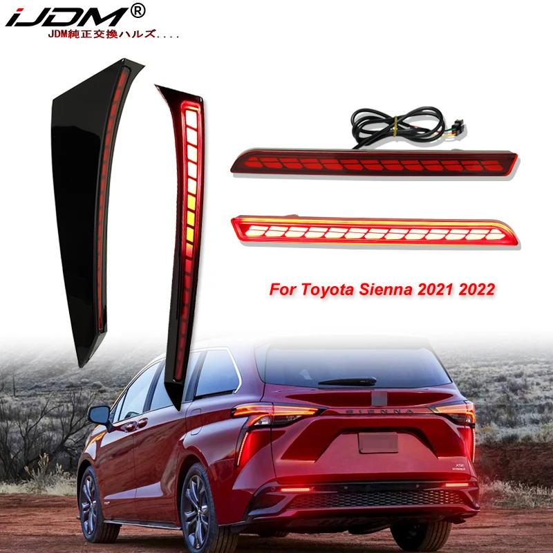 

iJDM Rear Side Pillar Tail/Brake Lights Accessories For Toyota Sienna Tail (Rear Fog Lamps),Brake & Blink Turn Signal Light