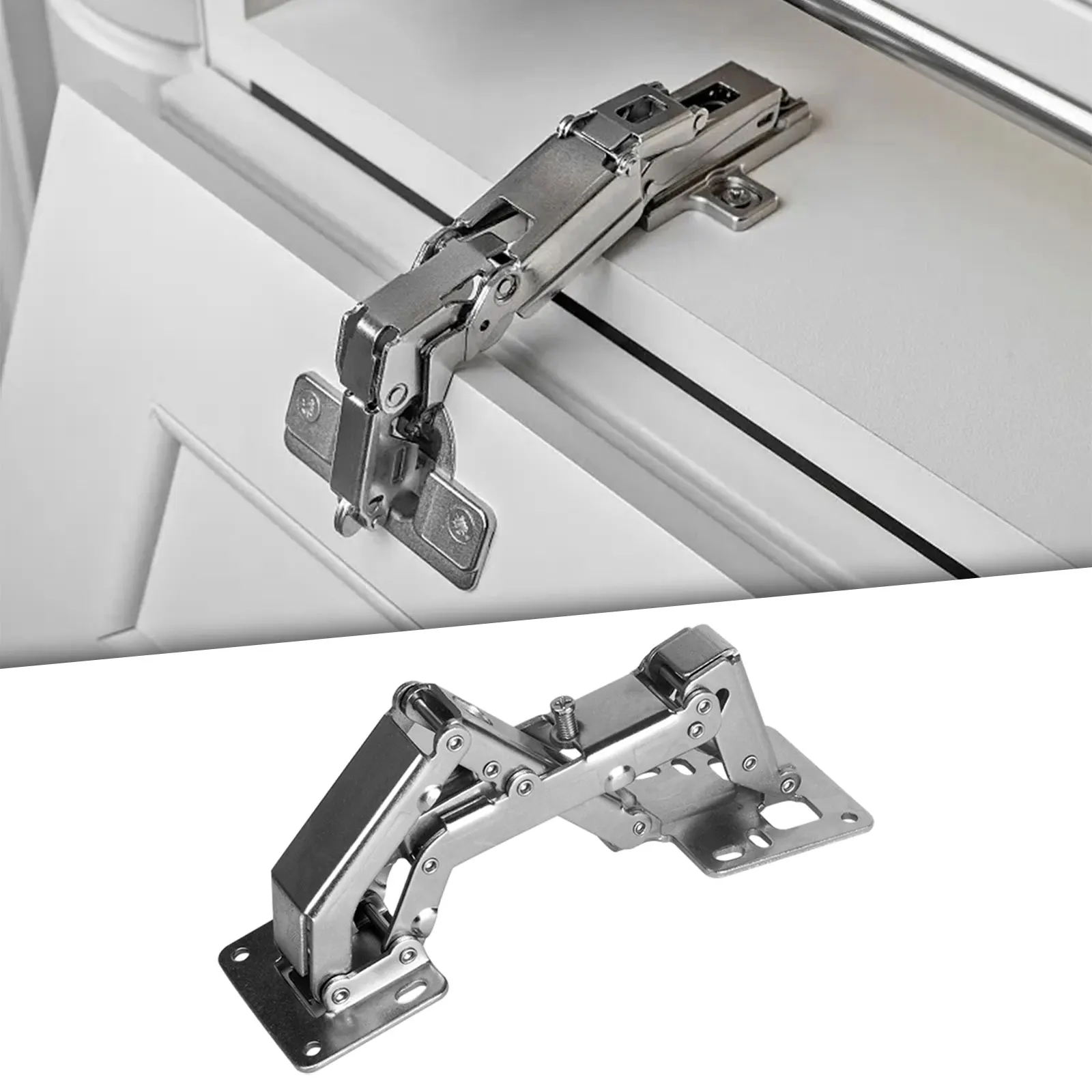 180 Degree Hinges Frameless Cabinet Hinges Hydraulic Soft Close Hinges Kitchen Cupboard Doors Hinges Cold Rolled Steel Material