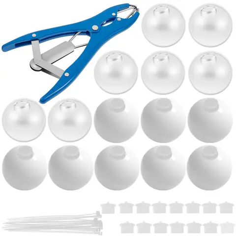10/15/20Pcs DIY Stress Ball Kit Blank Pressure Ball Skin DIY Kit with Expander Tool Make Your Own Stress Toy for Adult Beginner