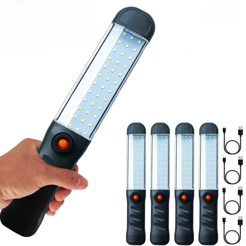 Lampe de travail LED Rechargeable, Base magnétique, étanche, 3 Modes, lampe de poche LED, lumière d'inspection pour la réparation automobile, la maison et l'extérieur