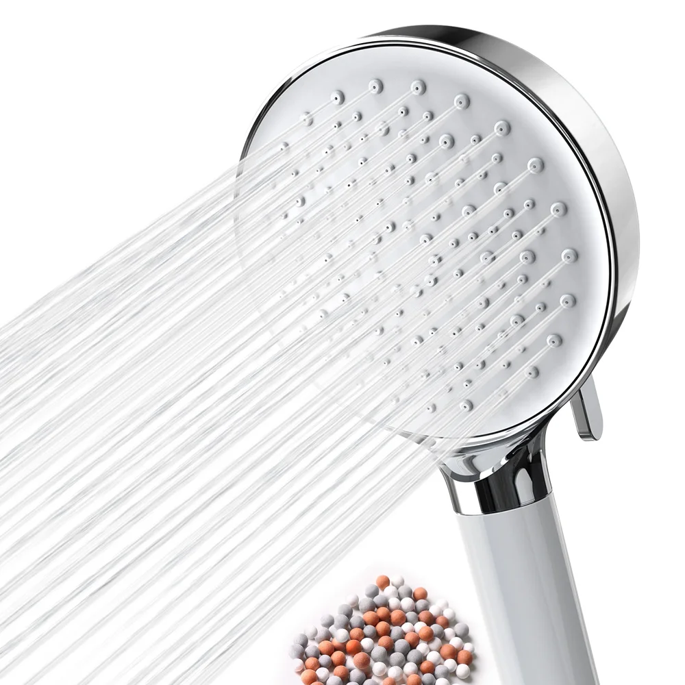 Newentor Filtered Shower Head High Pressure 6 Spray Modes Handheld Shower Head 3 Stage Water Softener Shower Head Filters