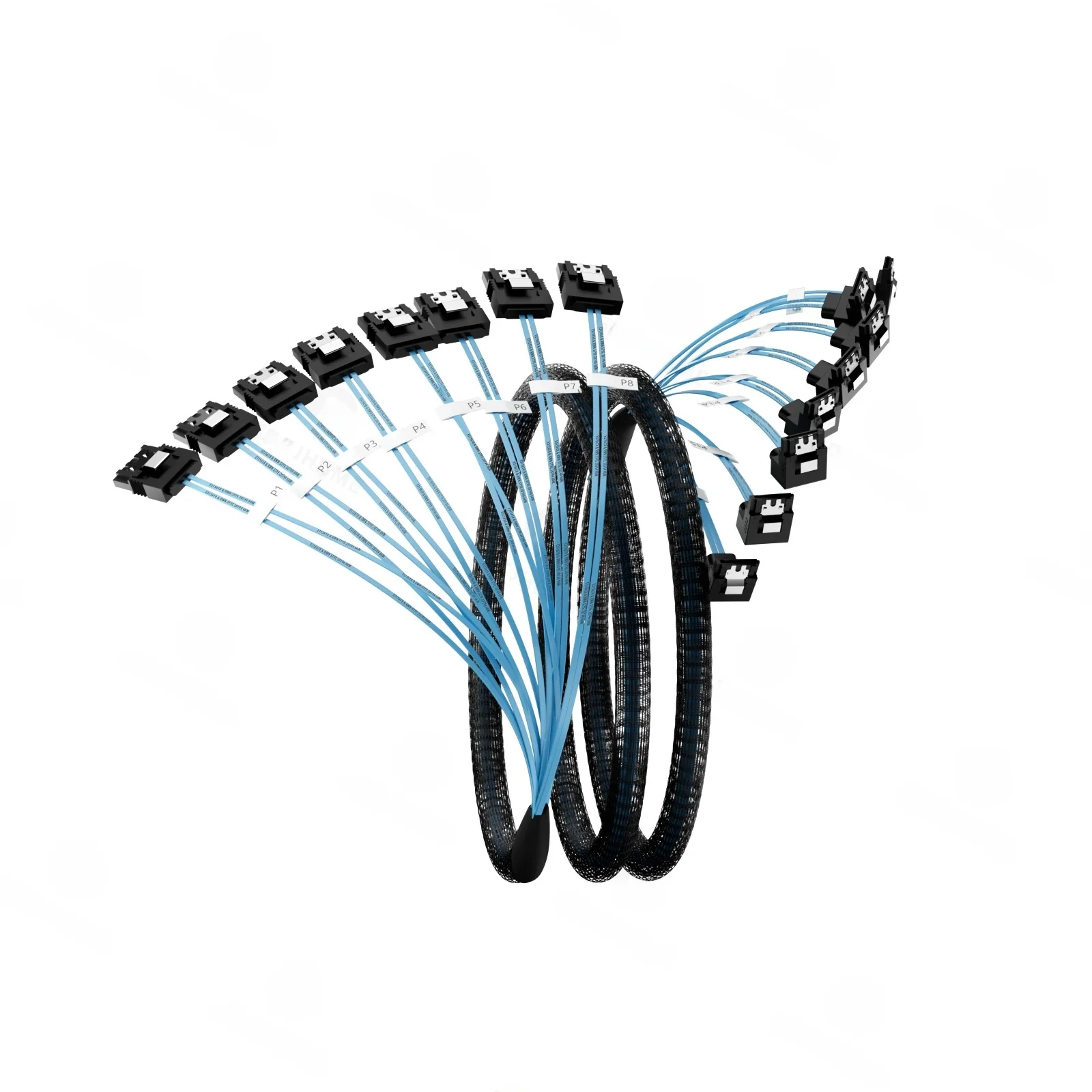 Kabel SATA 3.0 o długości 0,5 m 1 m, kabel SATA do transmisji danych z kątowym złączem 90 stopni, SAS/SATA-12Gbps do serwera NAS, Raid, SDD, HDD, CD, DV — zdjęcie produktu 7