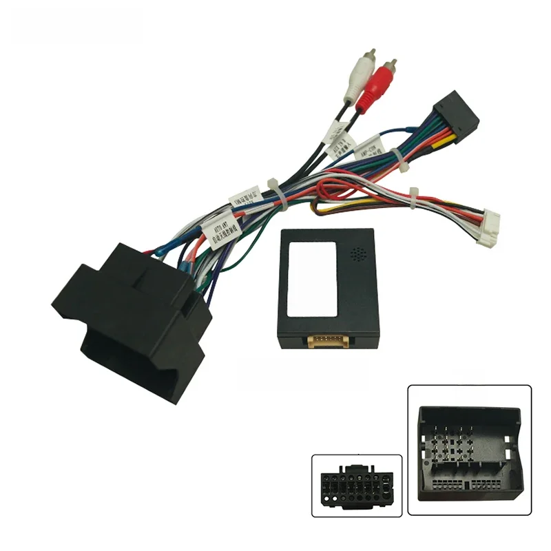 LEEWA-Câblage audio de voiture, boîtier SFP Canbus pour Volkswagen Touareg 03-10, adaptateur de fil d'installation stéréo de rechange T5, 16 broches