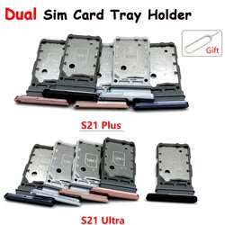 Phone Sim Card Tray For Samsung  S21 Fe / S21 Ultra / S21 Plus G990 G991 G996 G998 New SIM Chip Slot Holder With Tool