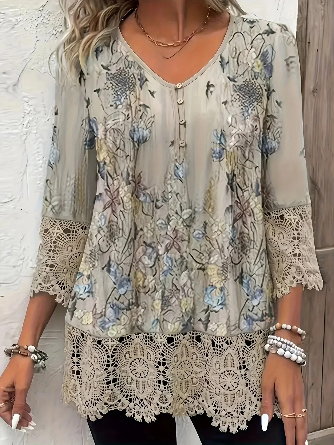 Plus Size Elegancka koszulka damska na co dzień Modna luźna koszulka Kobieta Temperament T-shirt z długim rękawem Wakacyjne weekendy — zdjęcie 2