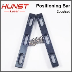 HUNST Worktable Positioning Bar 2pcs 130*16mm Dia.6mm + 4pcs Positioning Screw for DIY Fiber & Co2 & UV Laser Marking Machine