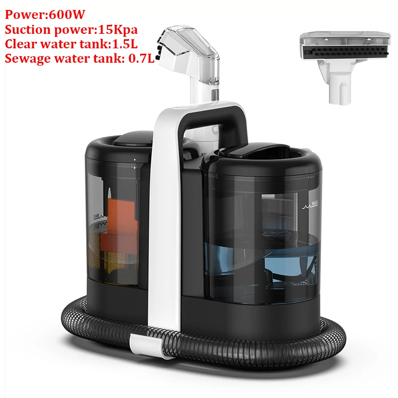 600W 15KPA Tragbarer Teppichreiniger Handstaubsauger mit Sprühfunktion Integrierte Reinigungsmaschine für Sofa Tierhaare Staubsauger