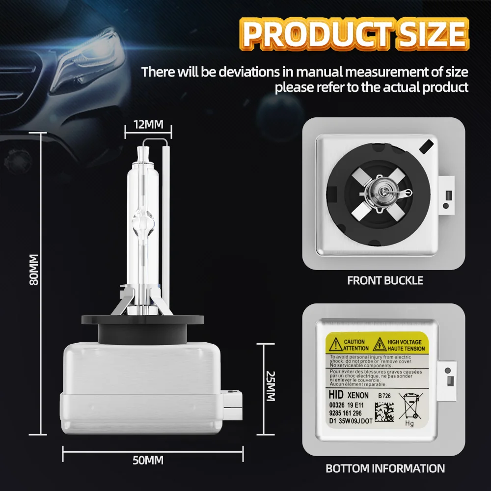 CROSSFOX 1 Pair 12V 35W D1S Hi/Lo BI HID Xenon Car Light Headlight