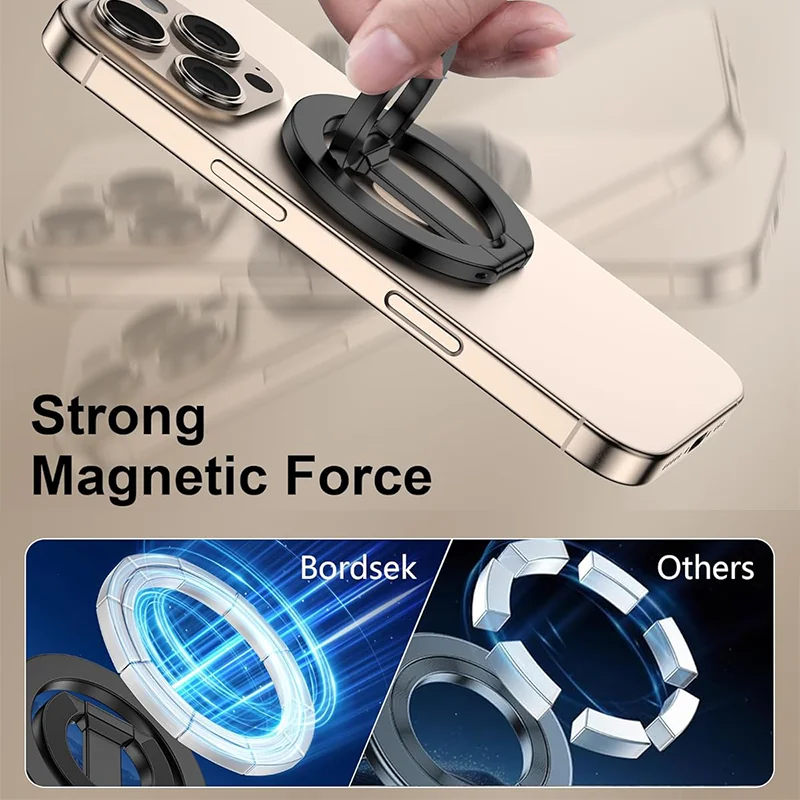 両面マグネット式スマホリングホルダー キックスタンド マグネットグリップ iPhone 16 15 14 Huawei Xiaomi対応 スタンドホルダー