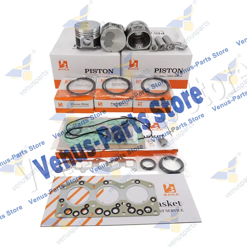 3AE1 Overhaul Rebuild Kit For ISUZU Piston Rings Full Gasket Set Engine Parts 80mm