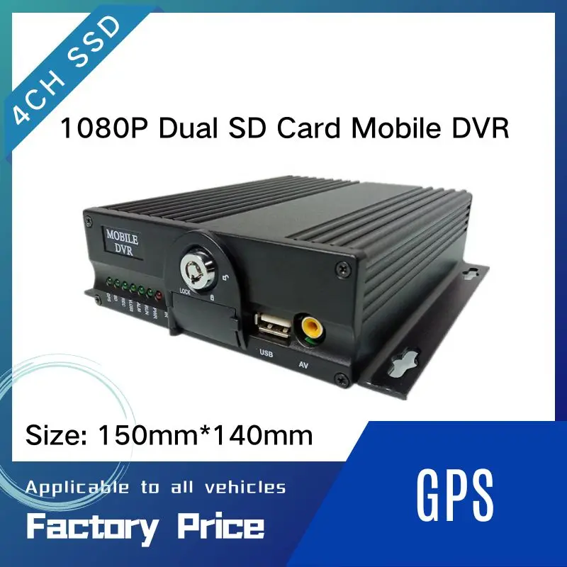 LSZ-Cartão SD duplo personalizável MDVR, Posicionamento de Monitoramento Remoto, Truck Video Host, Fabricante, AHD 1080P, 4CH