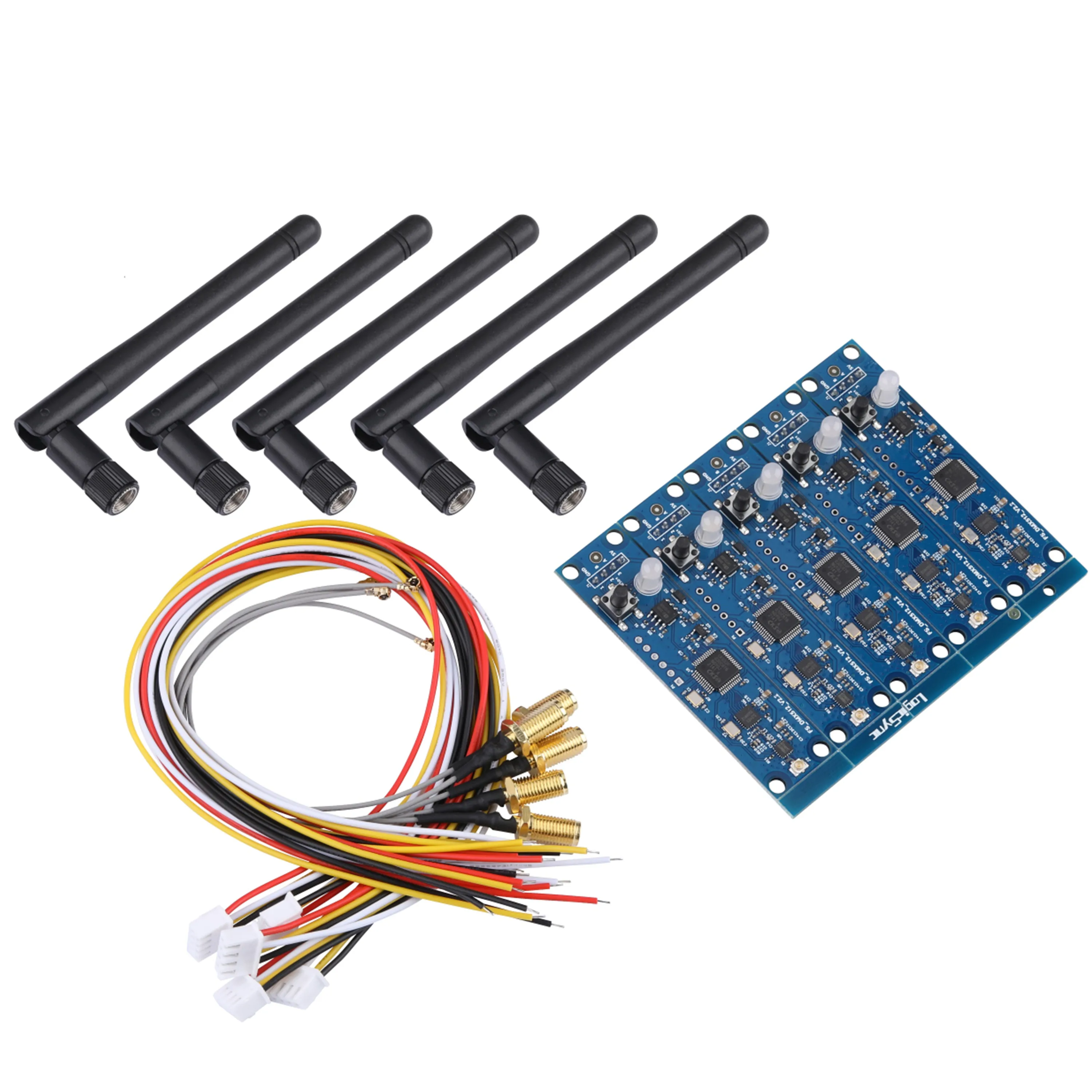 

LogicSync 5 шт. 2,4G беспроводной DMX512 2 в 1 передатчик приемник светодиодный контроллер с антенной для светодиодной сценической вечевечерние DIY