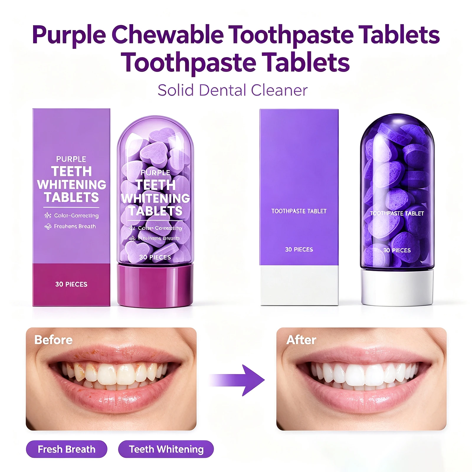 Teeth Whitening Foam Toothpaste - Nicotinamide Toothpaste Teeth Cleaning Foam Fresh