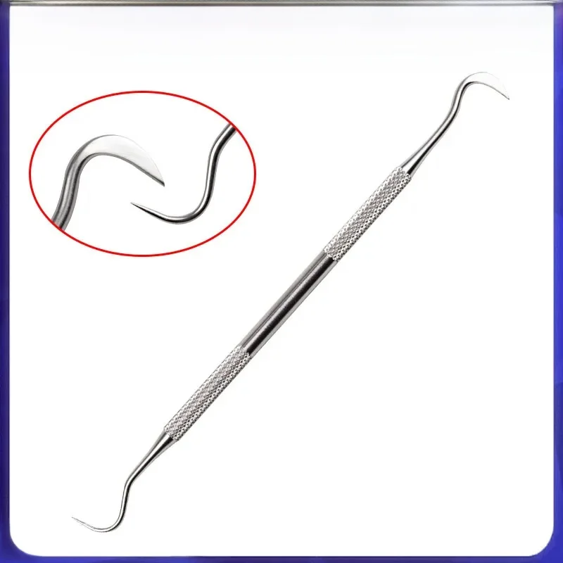 Dental dwustronne zakrzywione narzędzie do usuwania kamienia nazębnego skrobak płyta kamiennej ze stali nierdzewnej ​ Narzędzia do czyszczenia zębów dentystycznych Remover — zdjęcie 2
