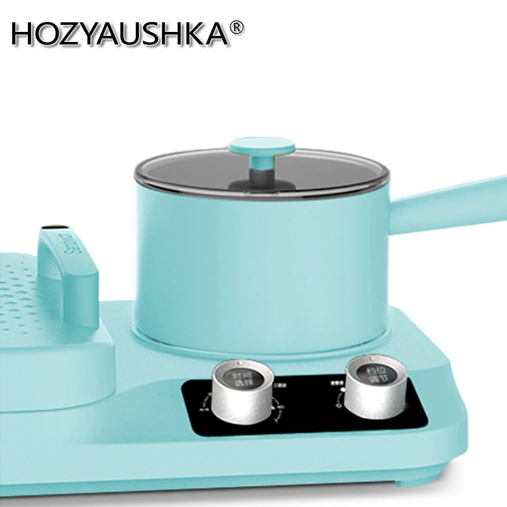 Multifunctional breakfast machine, HOZYAUSHKA, Ssmall sandwich maker, Double knob partition operation, Small barbecue machine