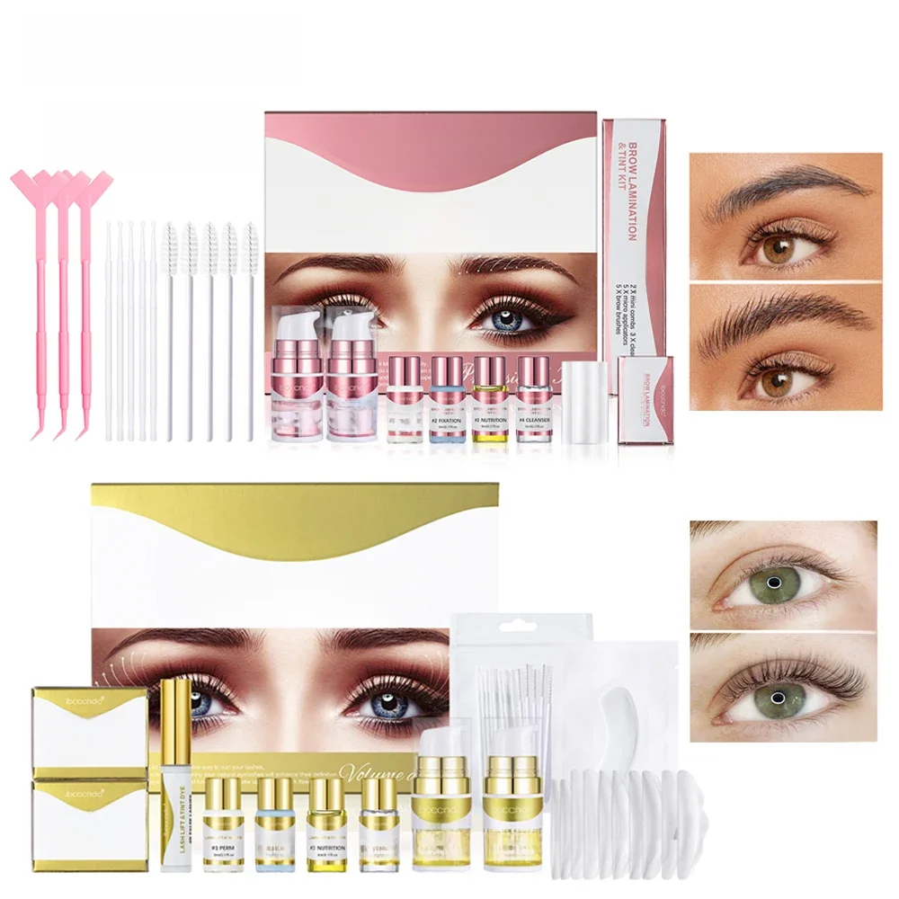 Semi-permanente Brow ou Lash Lift e Tint Kit, laminação profissional, levantamento de cílios,