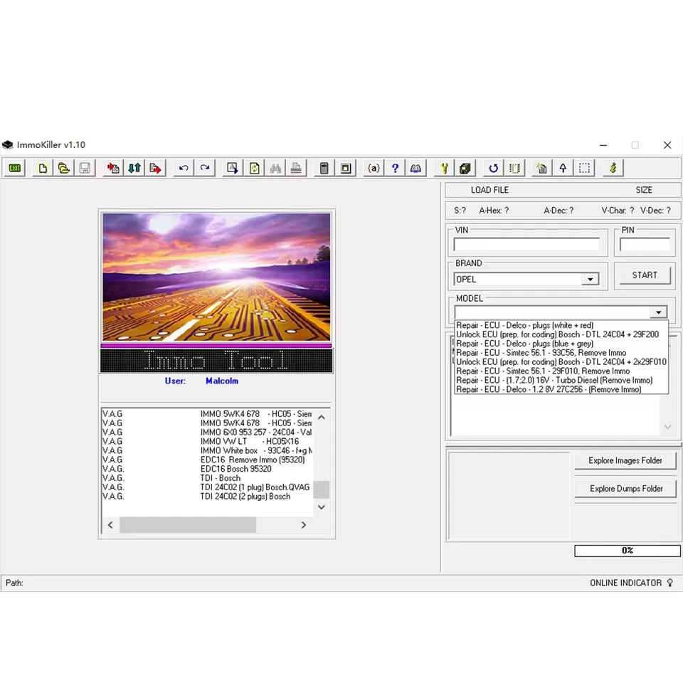 ImmoKiller V1.10 obd2 الماسح الضوئي برنامج السيارة + IMMO DOCTOR V2.1 مع مفاتيح غير محدودة متعددة العلامات التجارية Immo Off Software ECU رقاقة ضبط