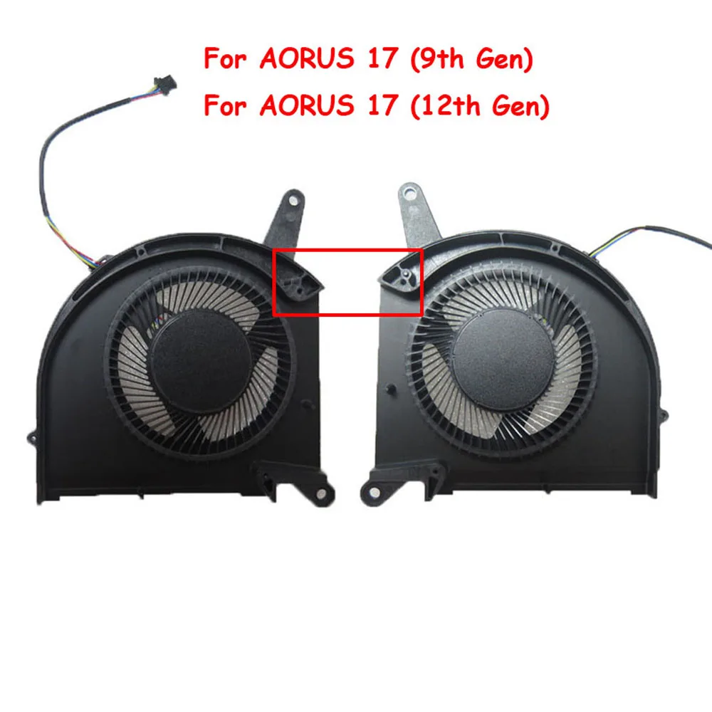 

Новый вентилятор для процессора и графического ускорителя ноутбука Gigabyte для AORUS 17 SA WA XA YA, AORUS 17 YE5 XE5 KE5 YE4 XE4 KE4, 4-контактный, новый