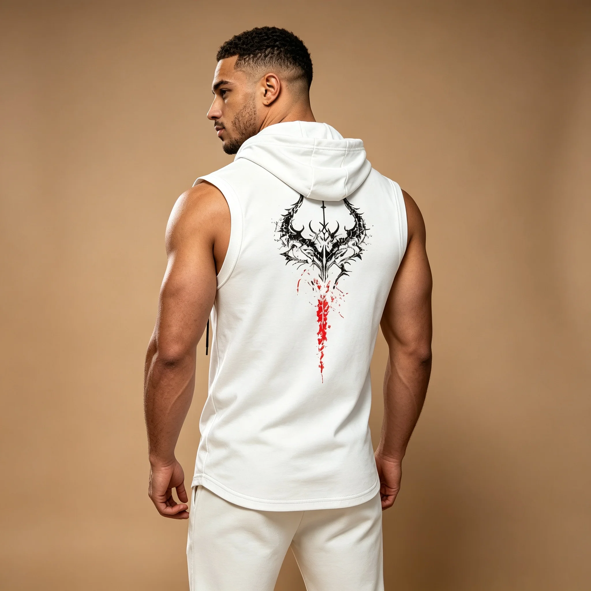 Men Sleeveless Hooded Tank Top - đánh giá và giá Outdoor Sport Hoodie