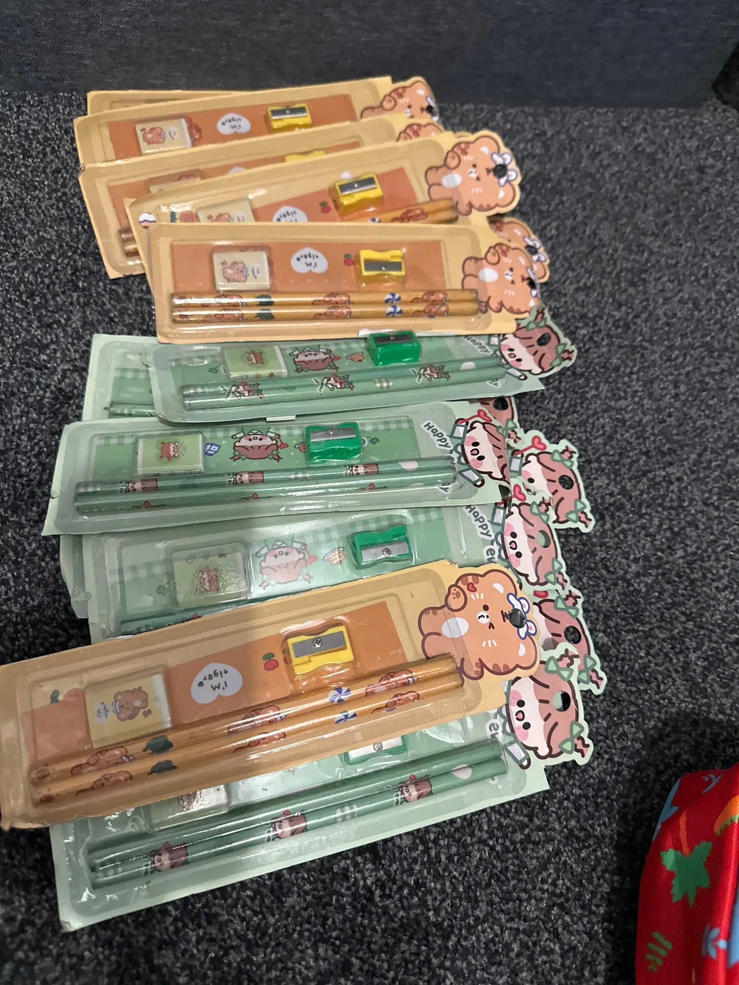 1/6/12/18pcs Pencil Ruler Eraser Set, School Supplies for Kids, Student Prize Gift, Sharpener Pencil photo review