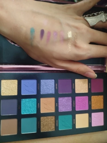 Butterfly 18 Color Eyeshadow Palette, Natural Matte Shimmer Metallic Satin Finish Eyeshadow, Charming Nude Makeup Tray photo review