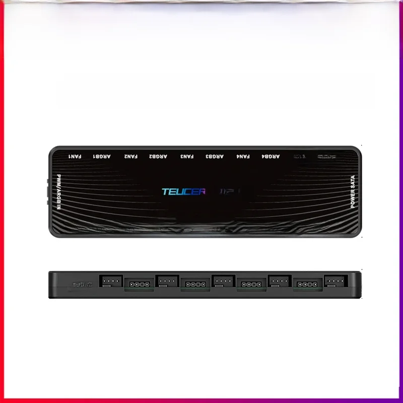 TEUCER LP-10 2 w 1 ARGB/PWM HUB SATA Power Interface 5 Ports 5V 3pin ARGB and 5 Ports 4pin PWM HUB Fan HUB Adapter — zdjęcie produktu 7
