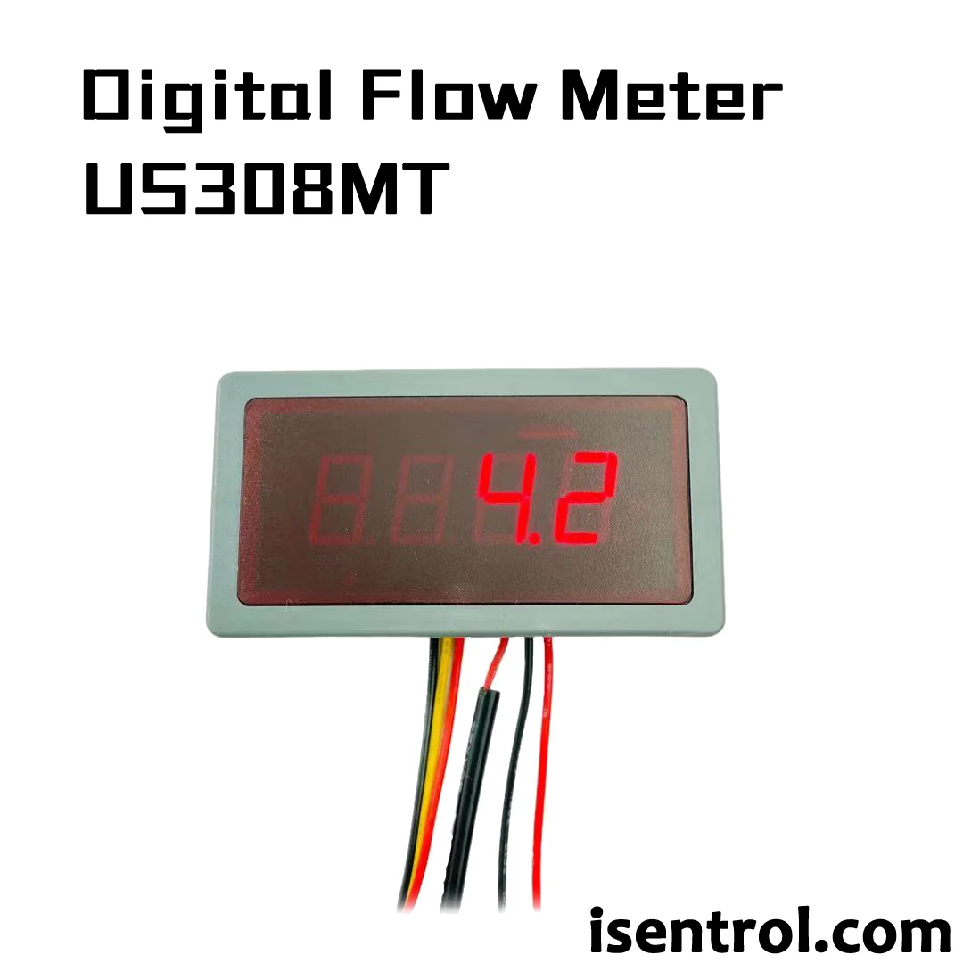 US308MT Digital Water Flow Meter Suspend Alarmer With YF-B2 1-25LPM Turbine Flow Sensor Female G1/2