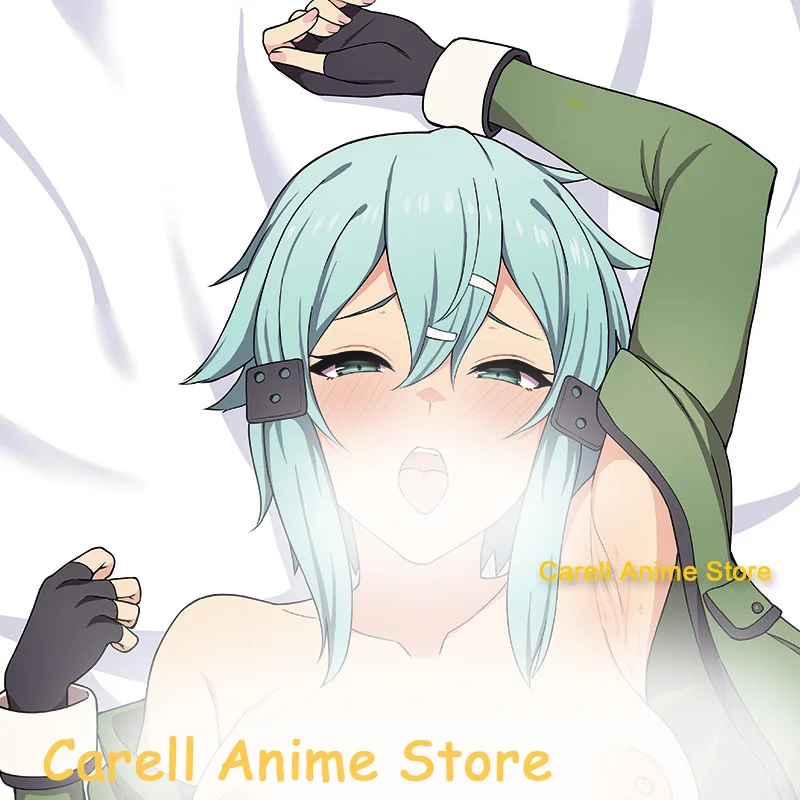 Imagem -02 - Dakimakura Anime Corpo Travesseiro Capa Sinon São Impressão Dupla Face Tamanho Vida Wifu