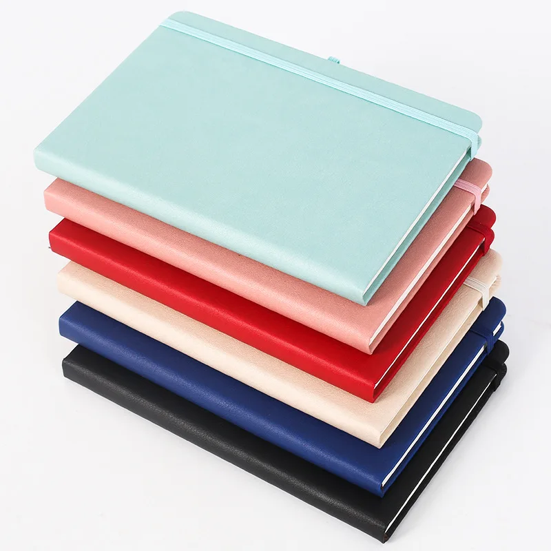 A5 Soft Leather Notebook With 90 Inner Pages, Waterproof Cover And Comfortable Touch Elastic Rope Fixing