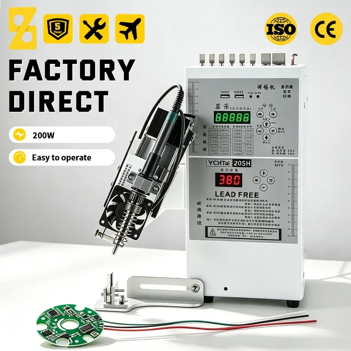 150W/200W Semi-Automatic Soldering Station USB PCB Aviation Connector Welder Temperature Adjustable Plug Wire Welding Machine