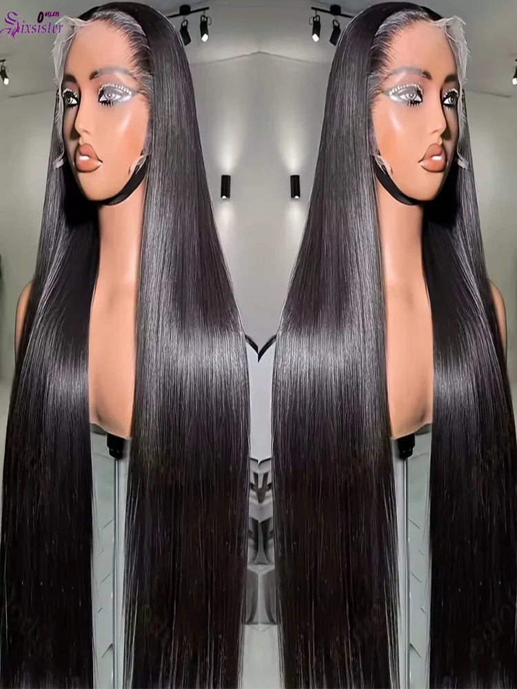 

Парик с кружевной передней частью 13x4/13x6 из натуральных волос, прямые волосы, без клея, с предварительно выщипанными прядями, 200% плотность, прозрачное кружево 5x5