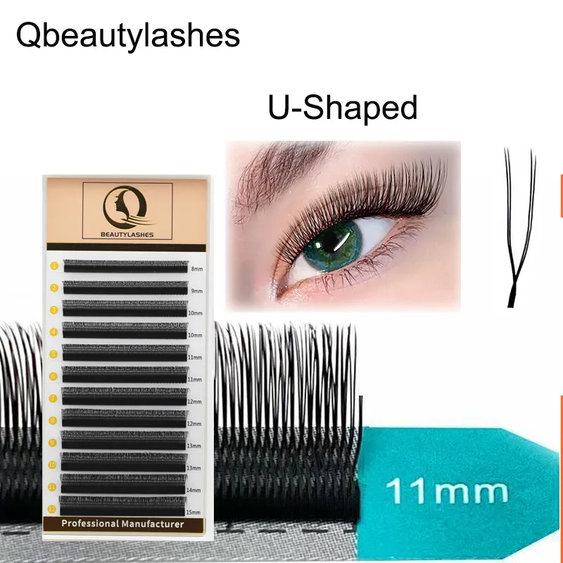 

Qbeautylashes U-YY Shaped Eyelash extension Comfortable Natural Dense No-Clumping u lash Exclusive for Lash Salons