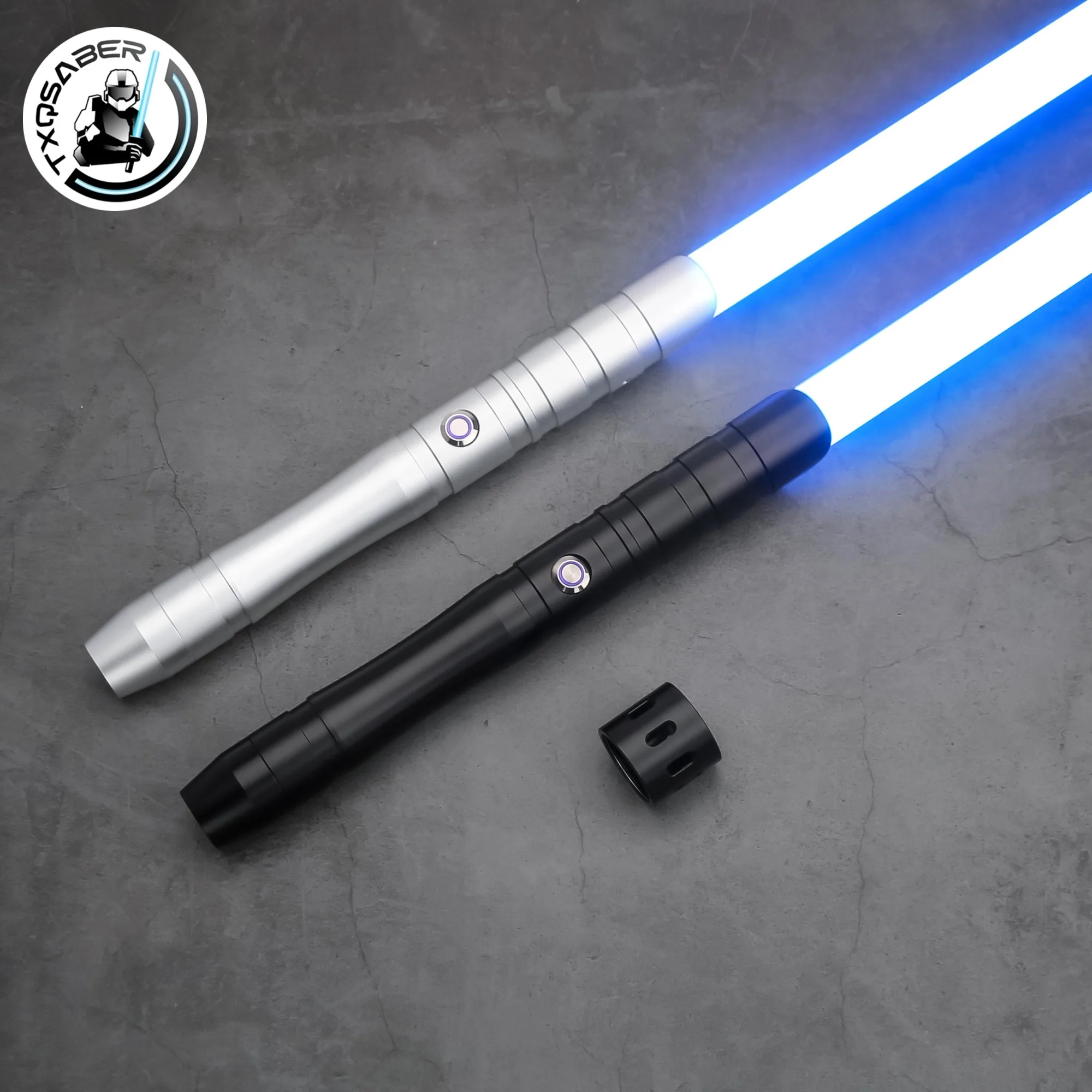 TXQSABER Double Heavy Dueling Lightsaber Smooth Swing Sword Metal Hilt with Strap Blaster Force Jedi Training Cosplay Kids