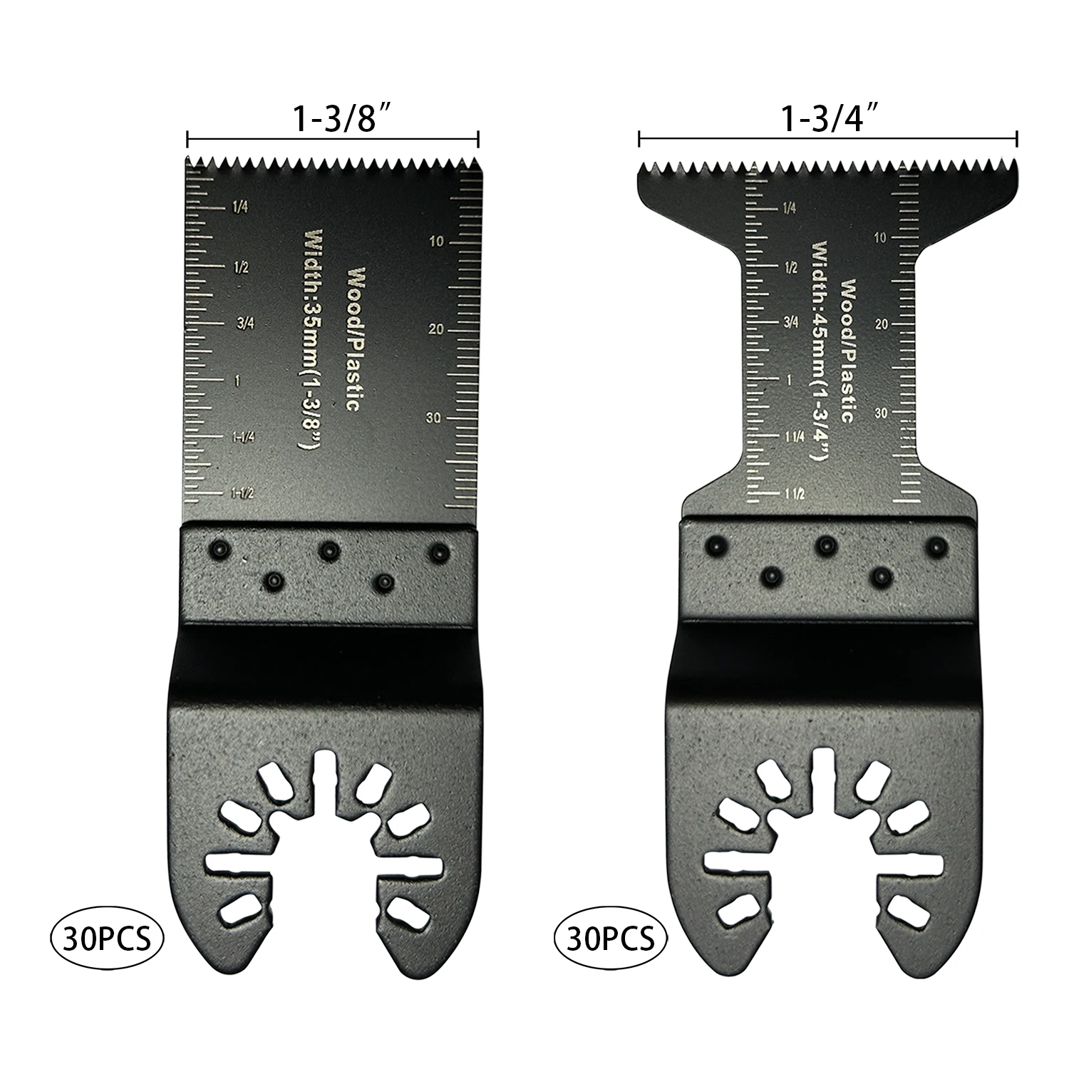 FOXBC 62pcs Multitool Oscillating Saw Blades Wood Cutting Fit Dewalt Ryobi Bosch Ridgid Milwaukee Rockwell Fein