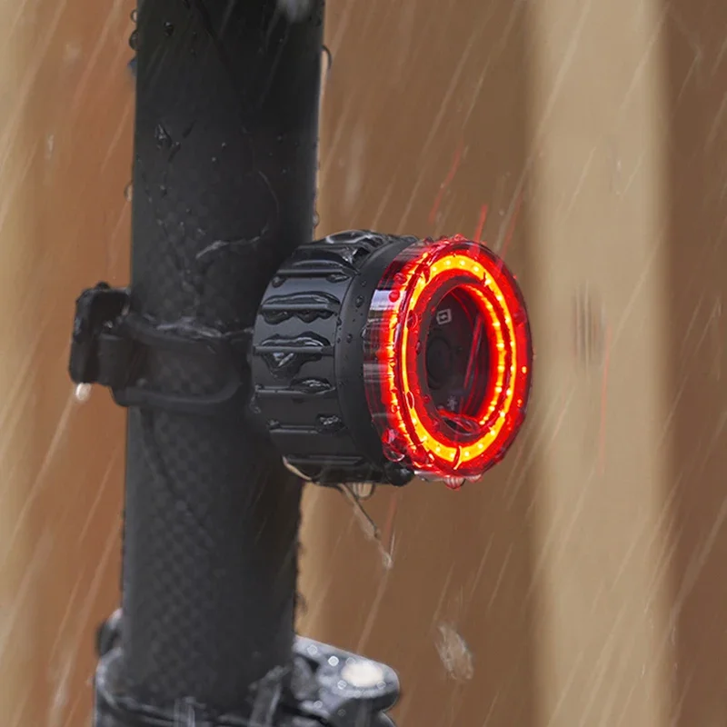 AliExpress MEROCA Bicycle Rear Light USB Charging High Visibility Multifunction Flashing With Brake Sensor Tail Light MTB Road Bike Lamps