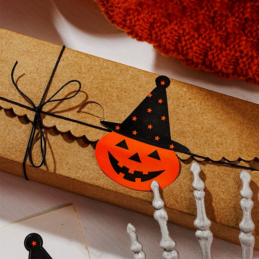 

30 Stickers Halloween Pumpkin Sticker, Creepy Sticker,Kitschy Halloween