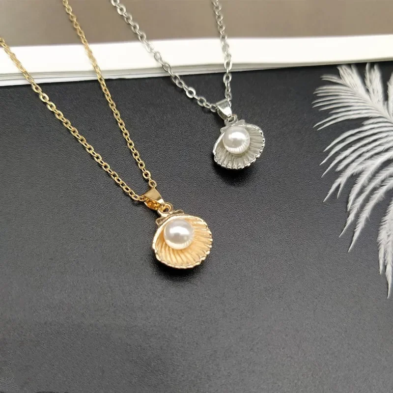 Modny letni naszyjnik z imitacji pereł dla kobiet Moda Biżuteria na szyję Hurtownia Dropshipping — zdjęcie 2