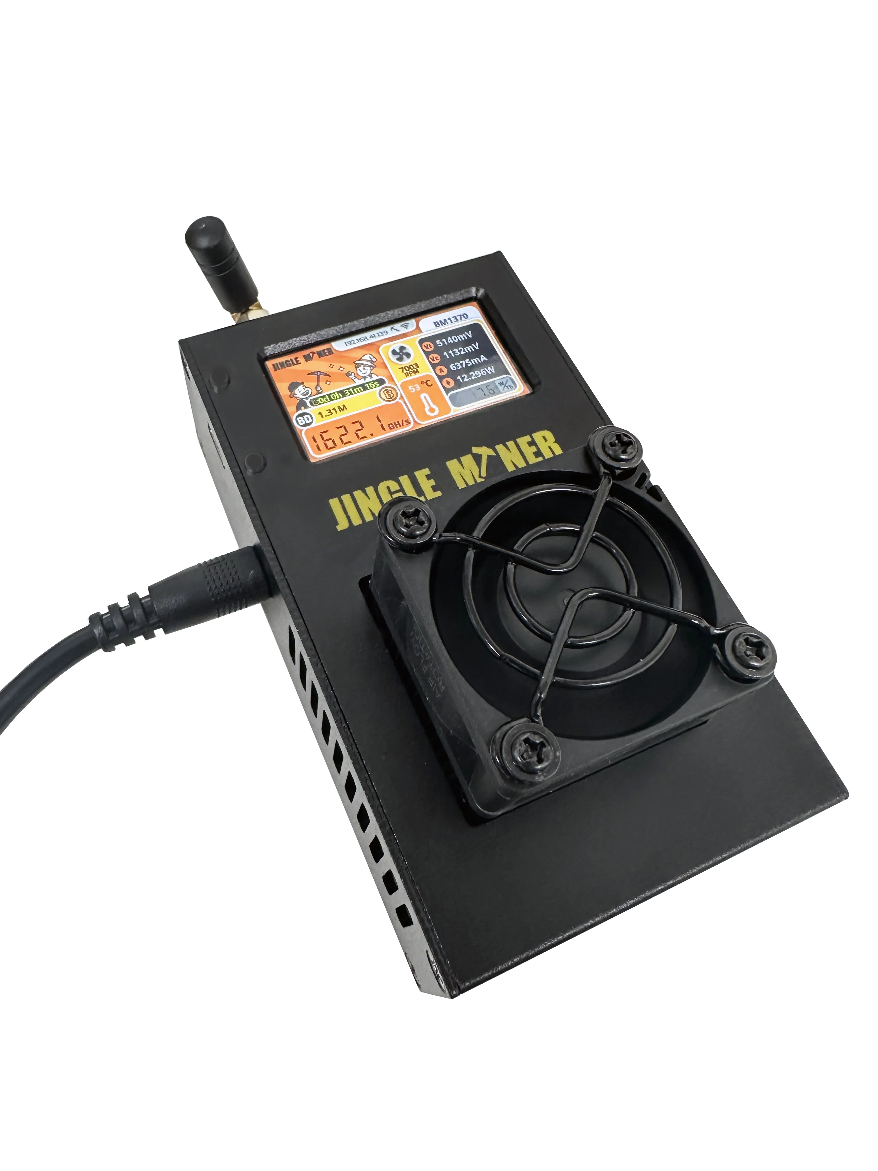 Jingle Mining BTC Miner BM1370 ASIC Chip BTC Solo Lite 1.2TH/S 5V DC Brand New In Stock Fast Shipping