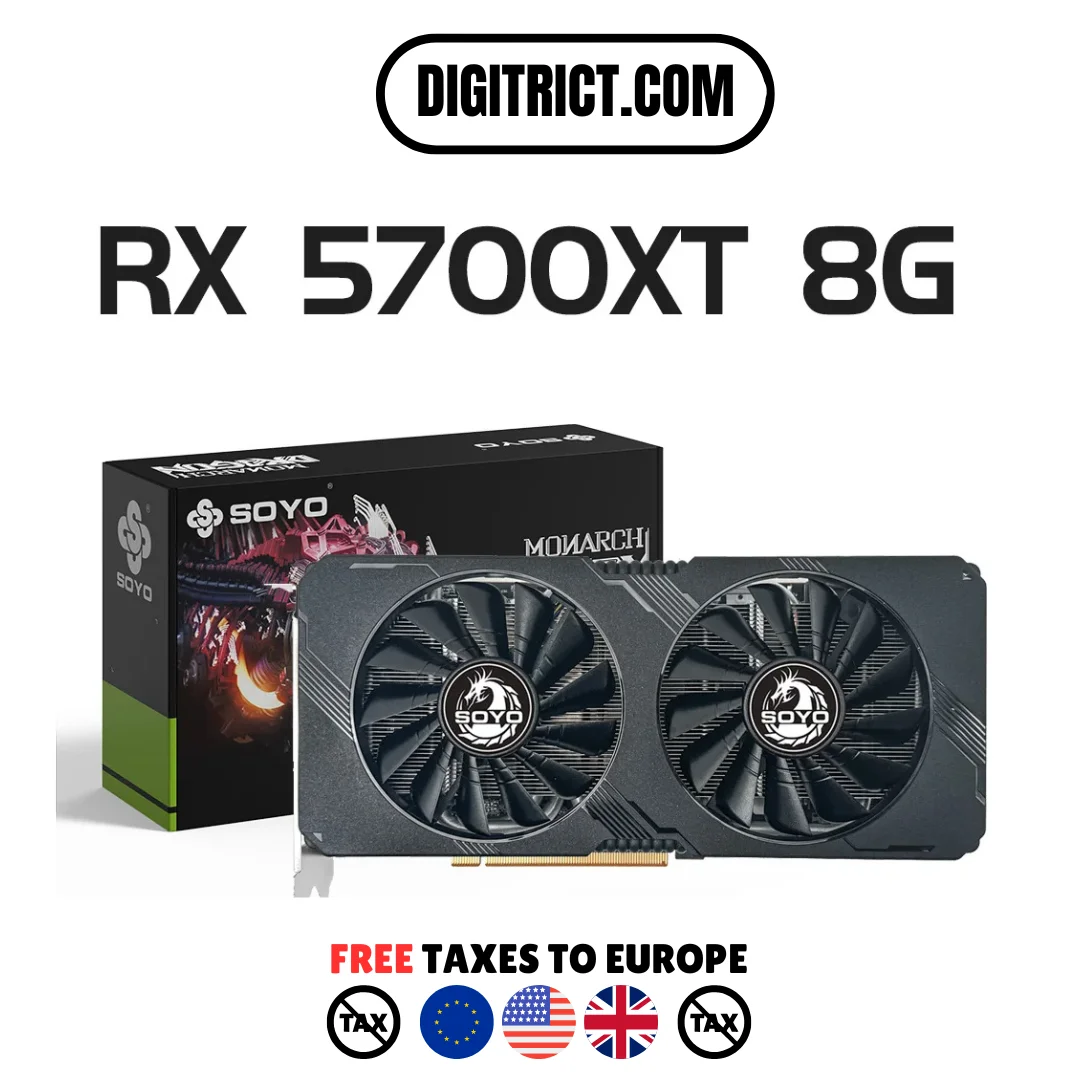 

2025 SOYO AMD Radeon RX5700XT 8GB Gaming Graphics Card GDDR6 Memory 256Bit PCIEx16 4.0 for Desktop Computer Video Cards RX 5700X