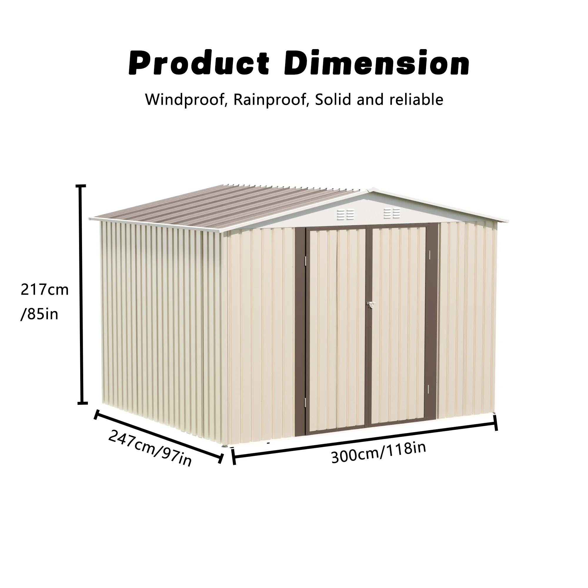 

Садовый сарай белого цвета 10x8 футов с алюминиевым каркасом и распашной дверью (10x8 футов, белый садовый сарай)