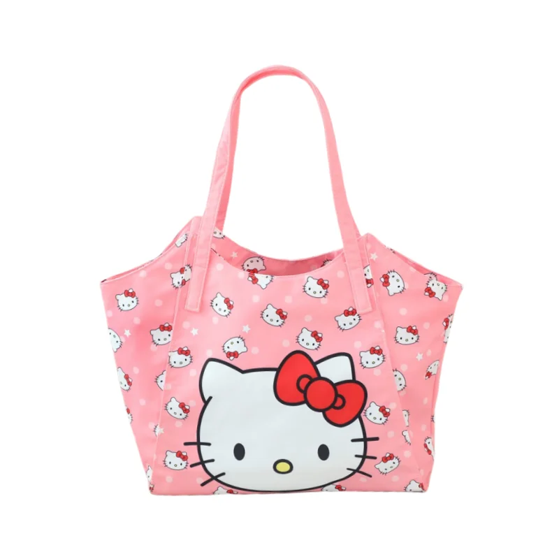 Sanrio hellobykitty borsa di grande capacità kawaii Kuromi Melody borsa a tracolla giapponese per ragazza carina borsa da viaggio in tessuto Oxford