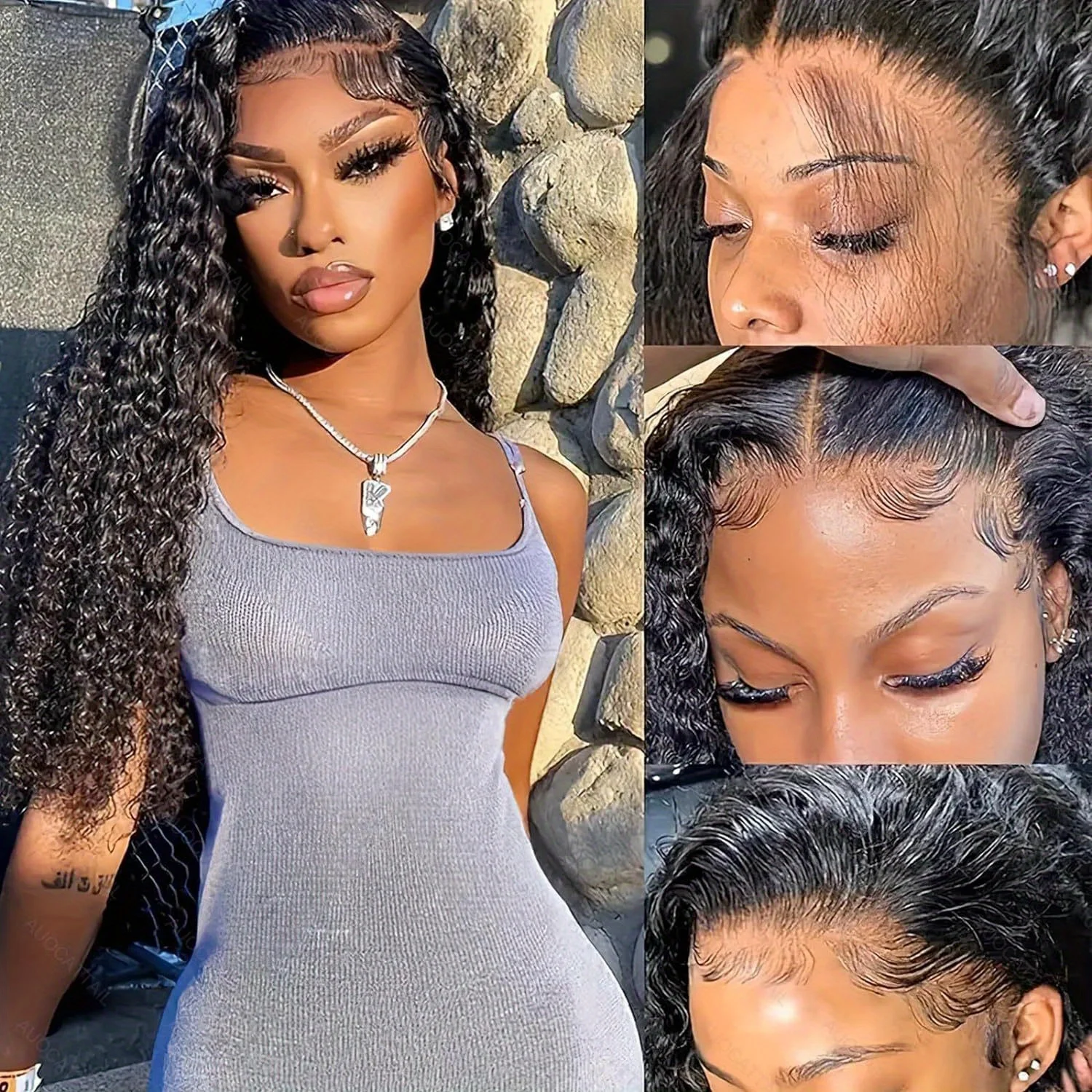 40 42 بوصة HD 13x6 موجة عميقة الدانتيل الباروكات الأمامية البرازيلي 13x4 موجة المياه مجعد الدانتيل الجبهة خصلات الشعر المستعار الإنسان للنساء 250 الكثافة